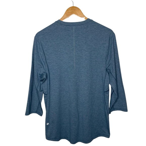 lululemon athletica Men’s 3/4 Sleeve Reflective Shirt Large Teal - Picture 4 of 12